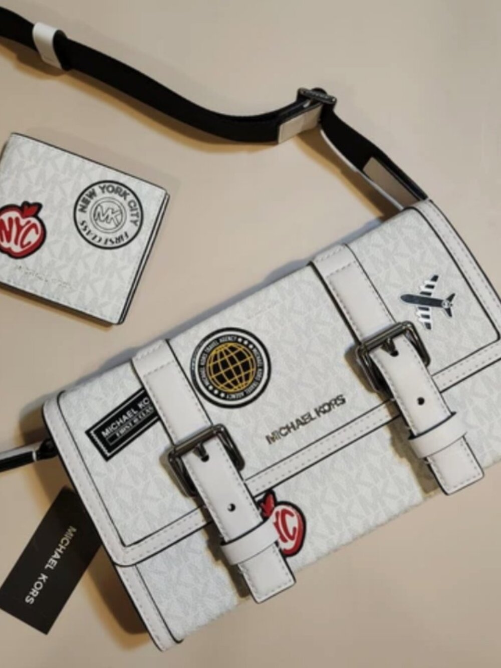 NWT Michael Kors Cooper Embellished Signature Logo Crossbody Bag & Wallet Set - Picture 3 of 16